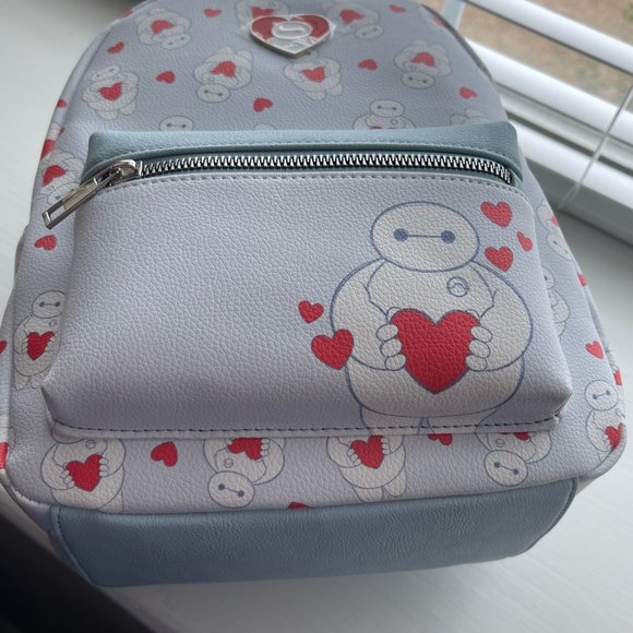New Bioworld Disney Big Hero 6 Baymax Hearts Valentine's Mini Backpack - Picture 10 of 11